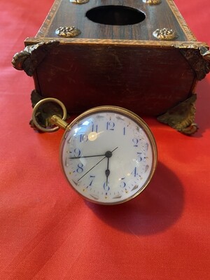 Antique Paperweight Watch/clock with Handmade Box