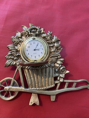 Vintage pocket watch stand - cast metal - includes free modern quartz watch