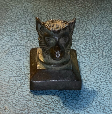 Japanese Solid Bronze  Monkey Desk Seal
