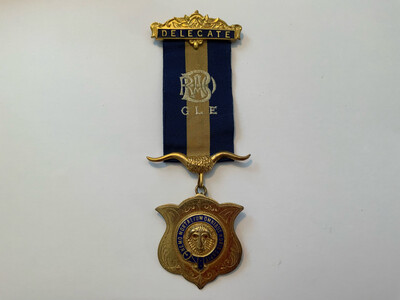 Solid Silver Medal of the Royal Antediluvian Order of Buffaloes - Delegate Medal with Inscription