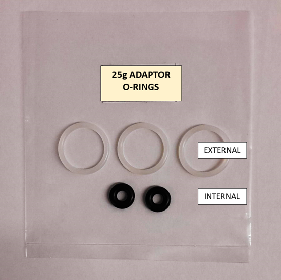 25g Adaptor O-ring kit (o-rings only)