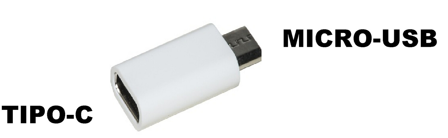 Adattatore Ricarica e Dati da Micro-USB a Tipo-C BIANCO