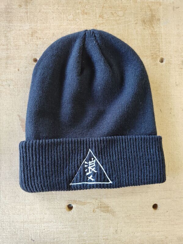 Ronin Triangle Logo Beanie - White logo