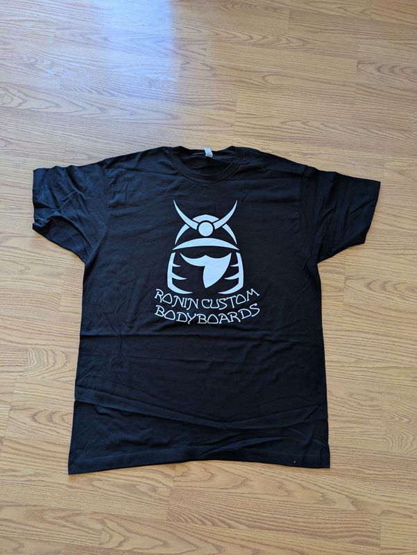 Ronin Helmet Logo T-Shirt - Black with White logo