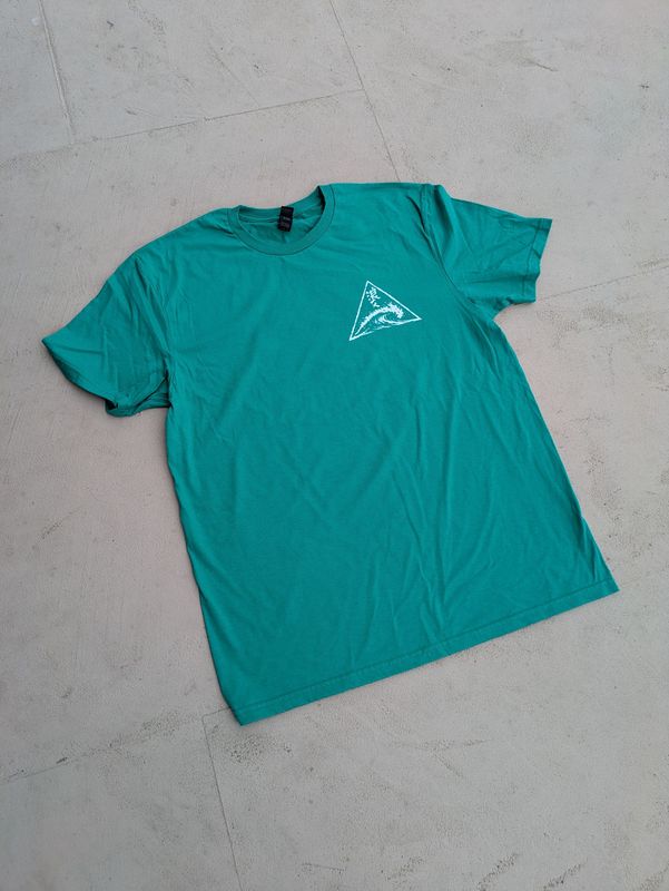 Ronin Let the Foam Fly Wave Logo T-Shirt - Green with White logos
