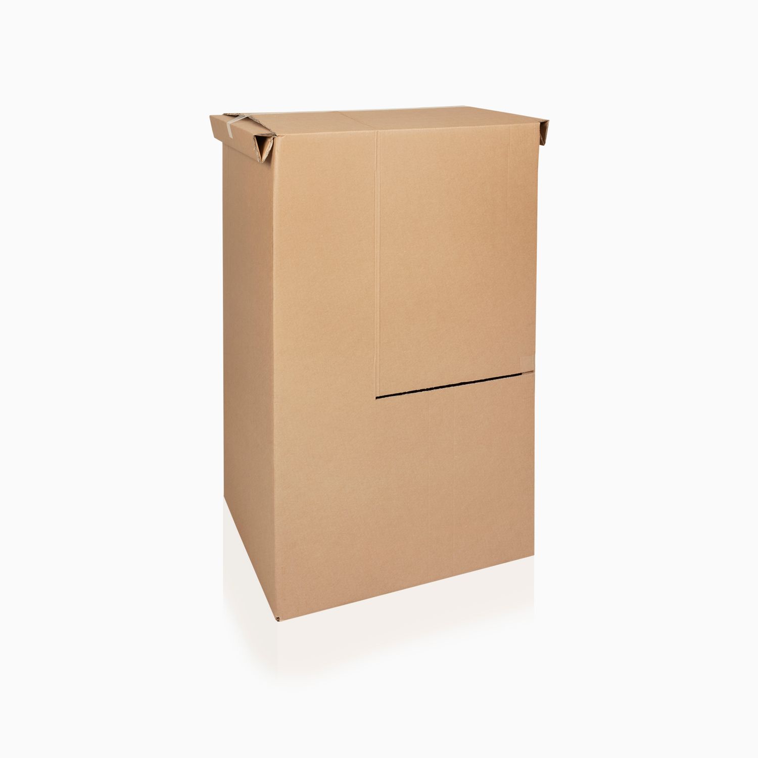 Scatola porta abiti con barra appendibiti  doppia onda BC avana 70x55x120
