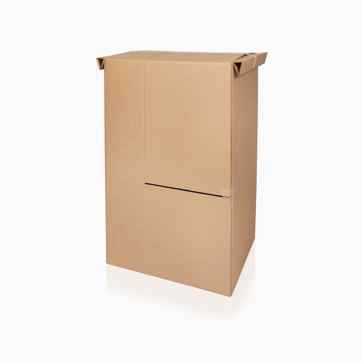 Scatola porta abiti con barra appendibiti  doppia onda BC avana 70x55x120