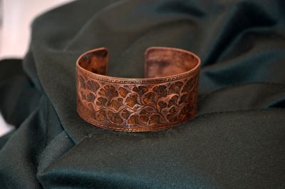 Miedziana bransoleta „Miłorząb”