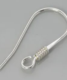 Bigle srebrne 925 ze sprężynką – para