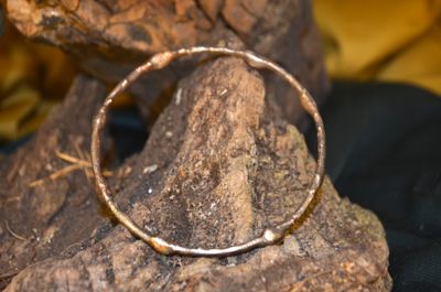 Miedziana bransoleta ręcznie kuta