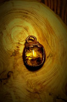 Cytryn w miedzi – zawieszka handmade