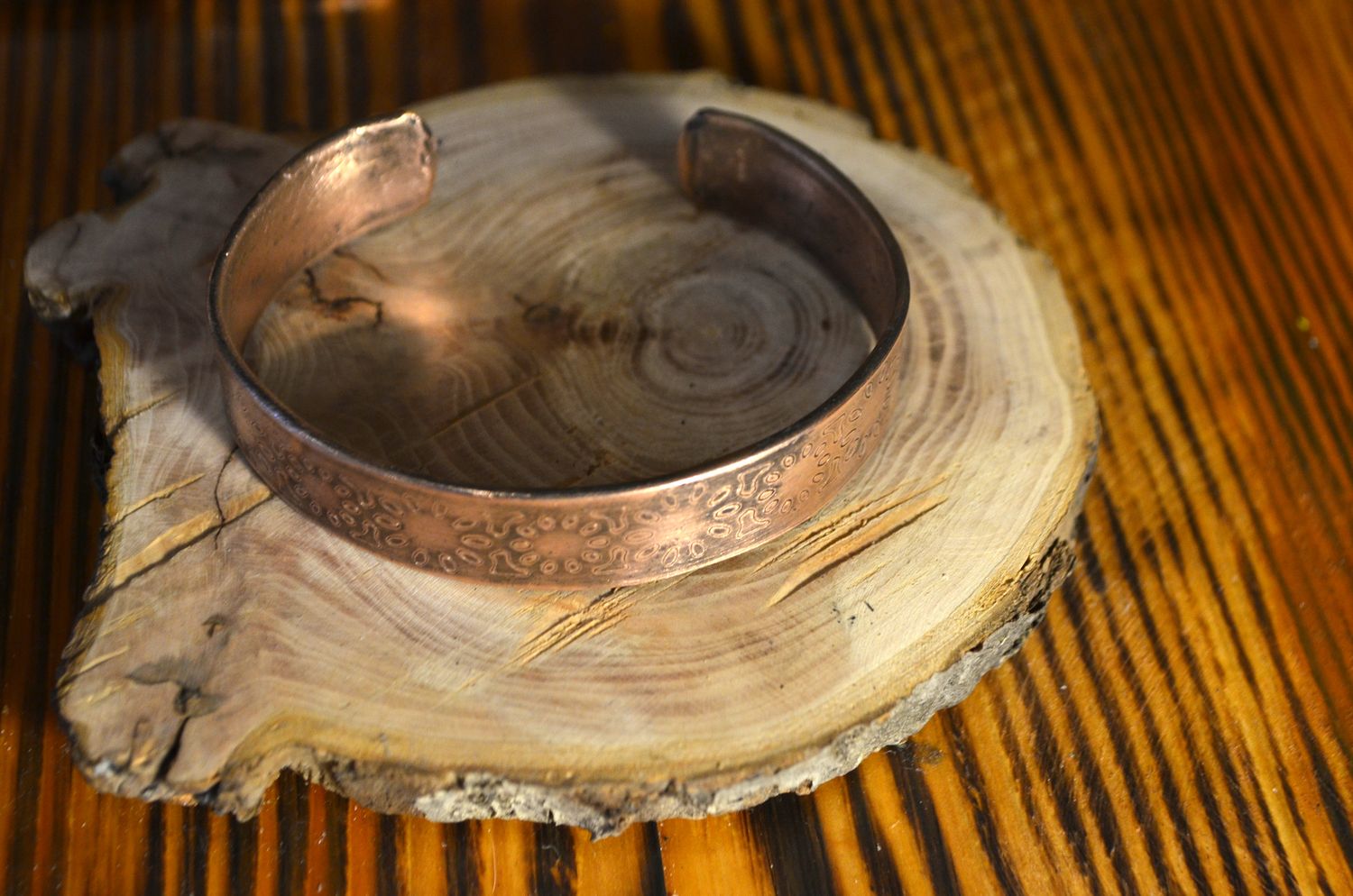 Bransoleta miedziana – ręcznie wykonana