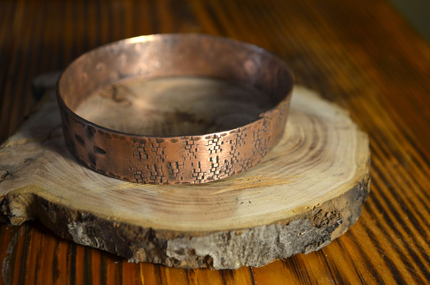 Bransoleta miedziana – ręcznie wykonana