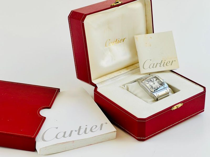 Cartier Santo 100 XL mit Edelstahlband (sehr selten) Top Zustand Ref. 2656