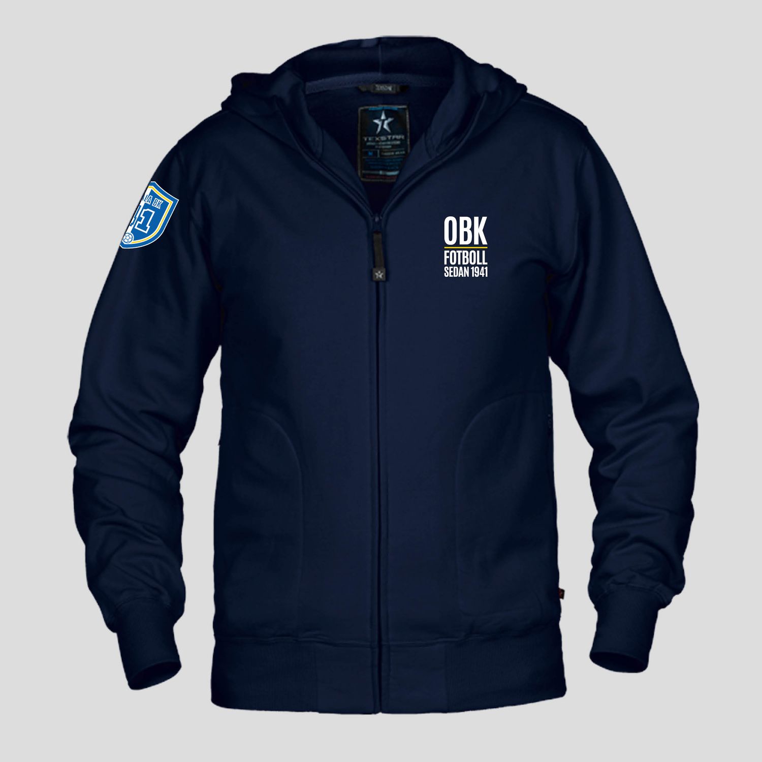 Hooded Cardigan - Navy - Herr