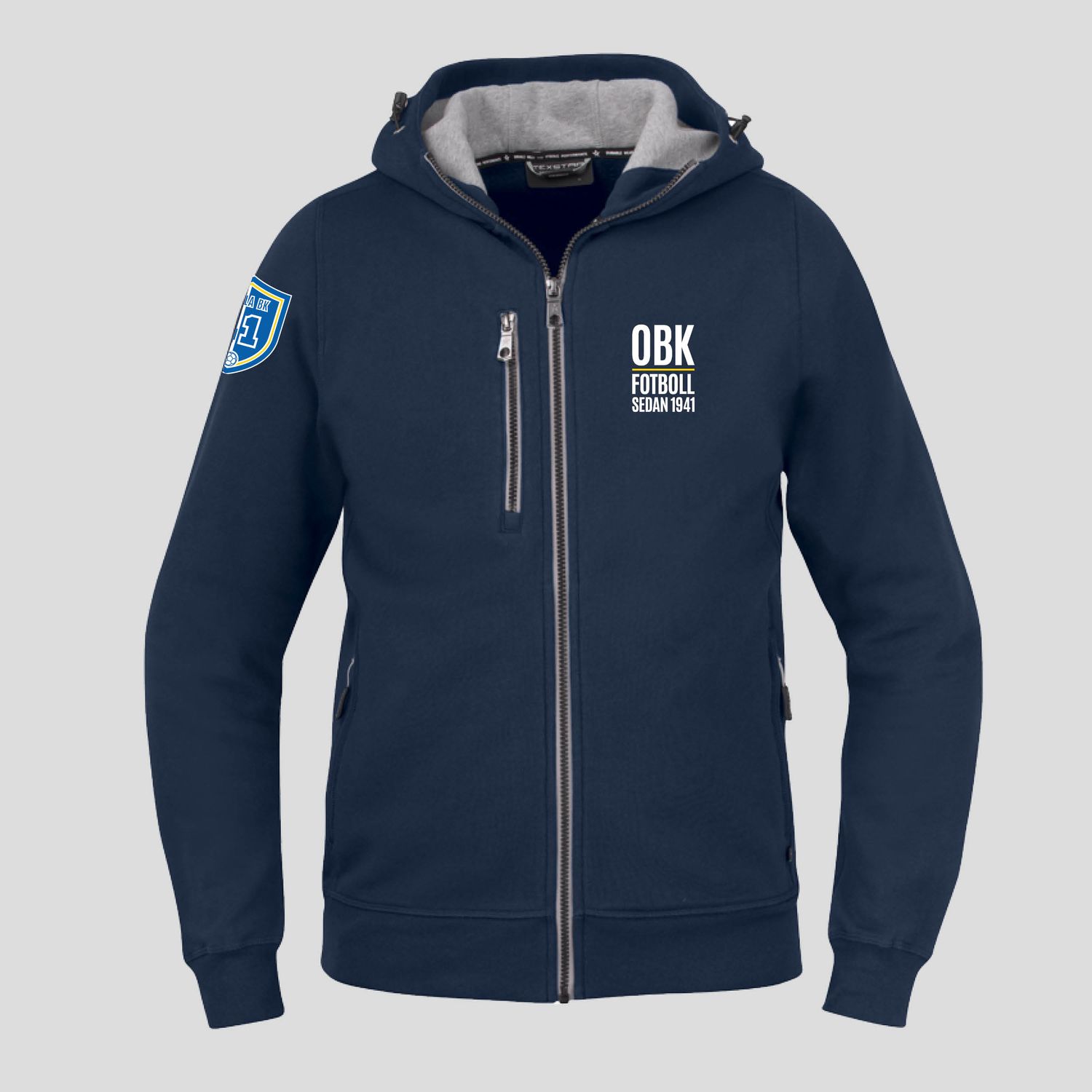 Hooded Cardigan - Navy - Herr