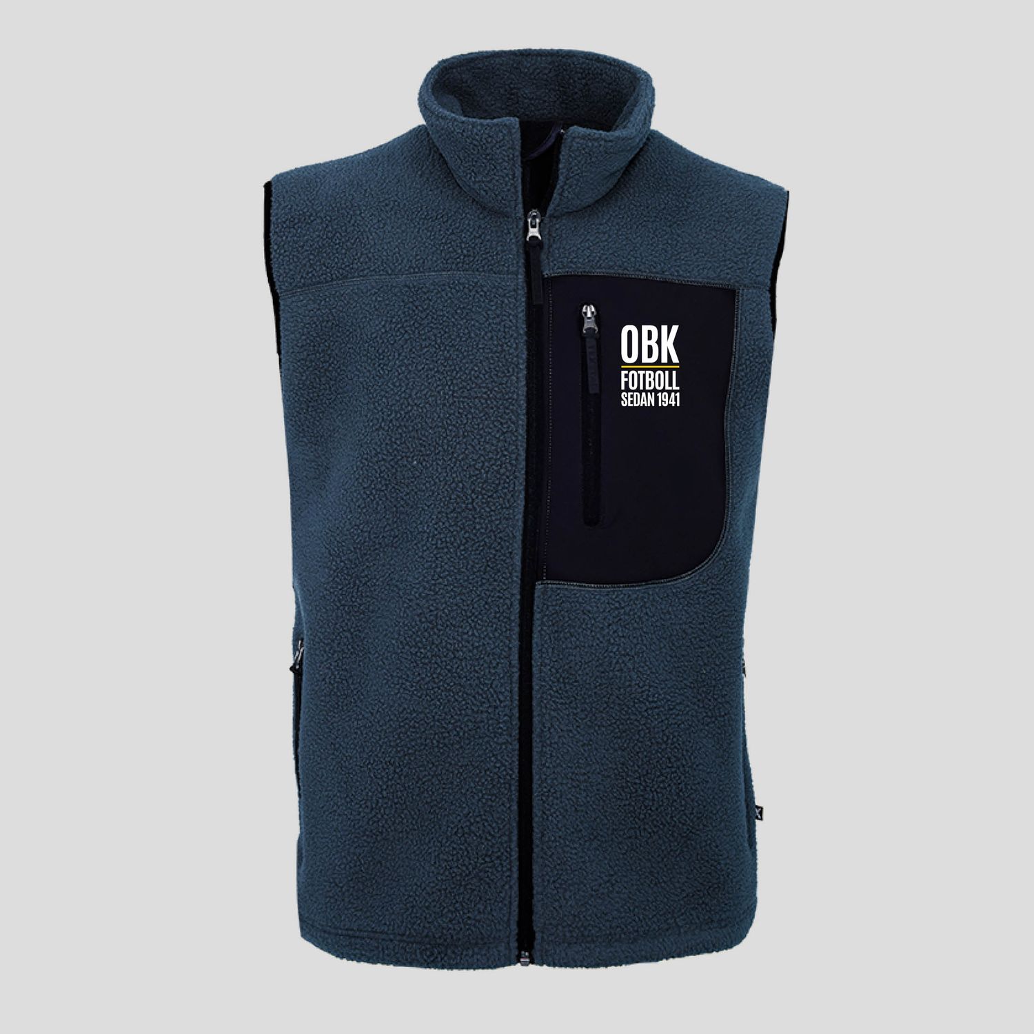 PILE FLEECE VEST - Navy - Herr
