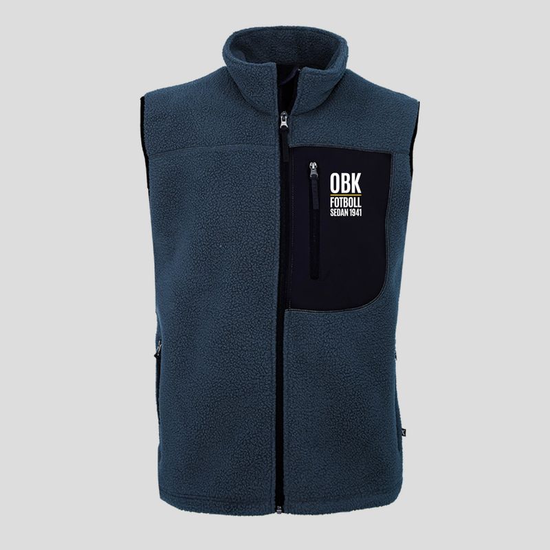 PILE FLEECE VEST - Navy - Herr
