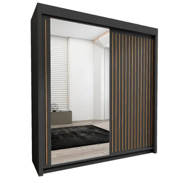 Royal 2 &amp; 3 Door Full Mirror Sliding Wardrobe – Modern Bedroom Storage UK