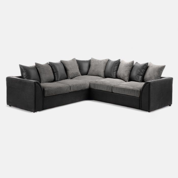 Danny Jumbo Cord Fabric 5 Seater Corner Sofa