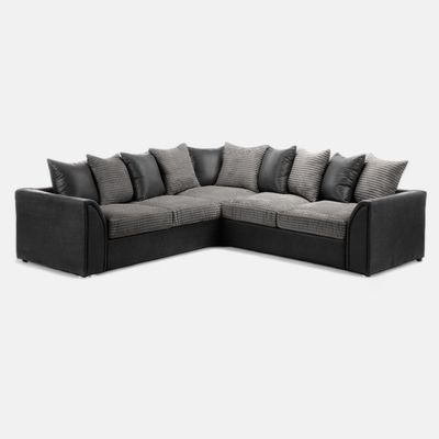 Danny Jumbo Cord Fabric 5 Seater Corner Sofa