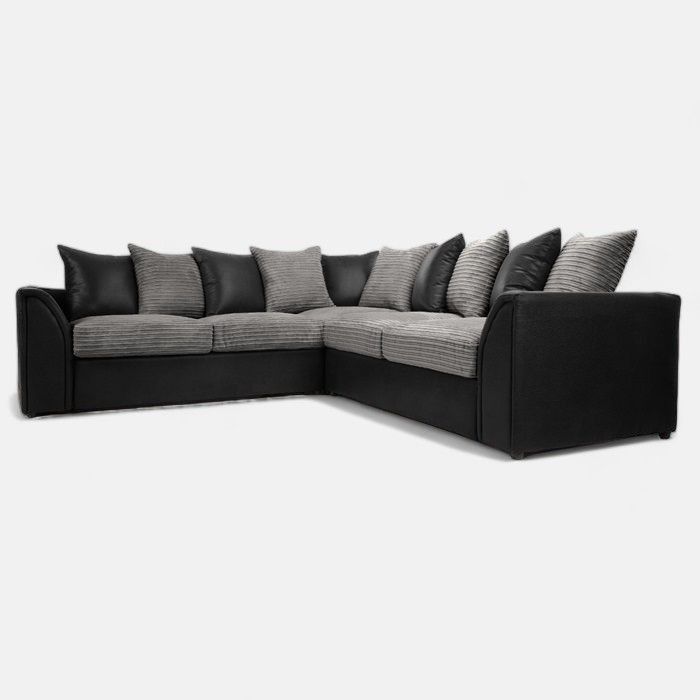 Bergamo Jumbo Cord Fabric 5 Seater Corner Sofa