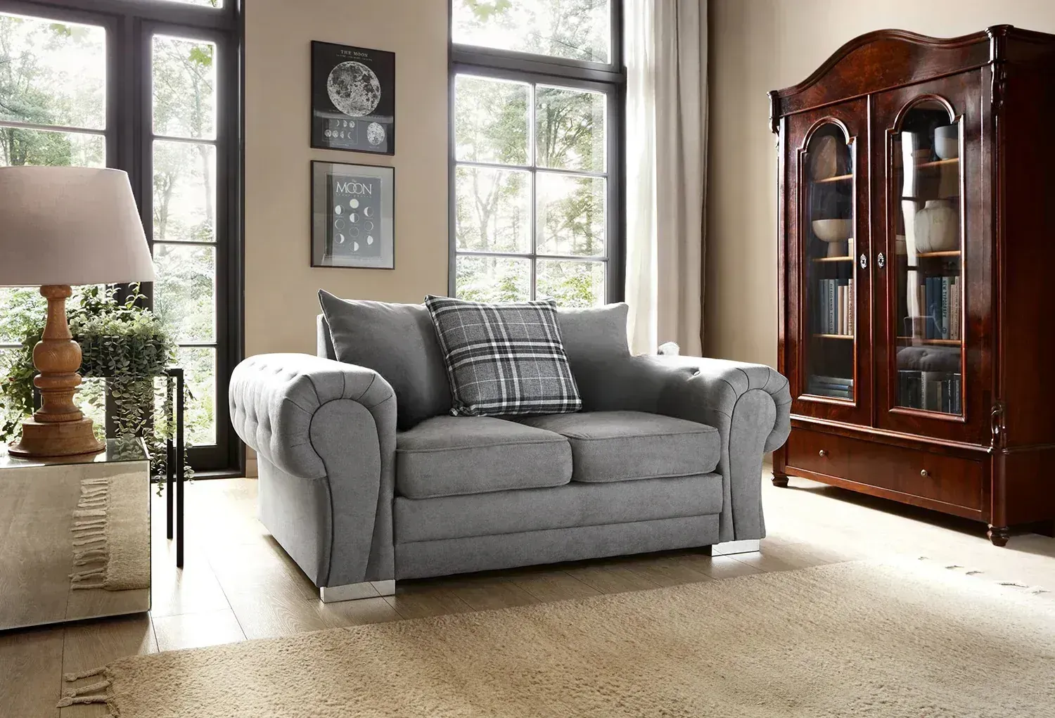 Verona Scatterback Grey 2 Seater Sofa
