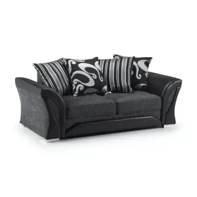 Shannon 3 Seater Sofa - Black &amp; Grey / Brown &amp; Beige