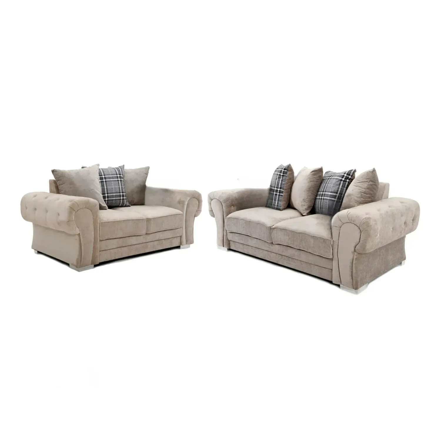 Verona Scatterback Grey 3 + 2 Seater Sofa