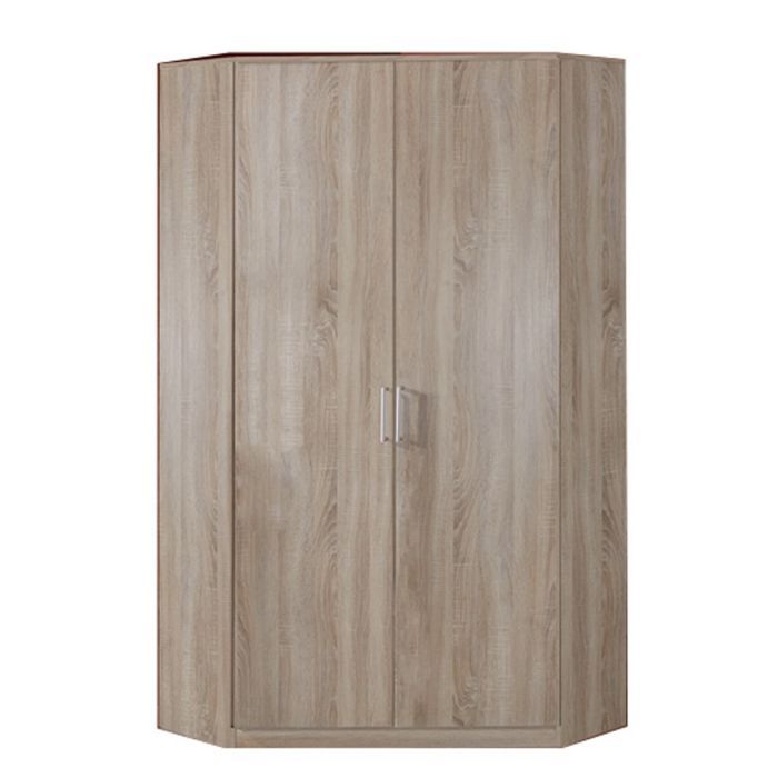 Corner Wardrobe - OKHRA 2 Door Wardrobe Oak 95cm