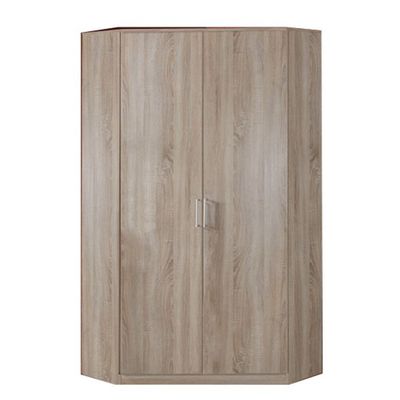 Corner Wardrobe - OKHRA 2 Door Wardrobe Oak 95cm
