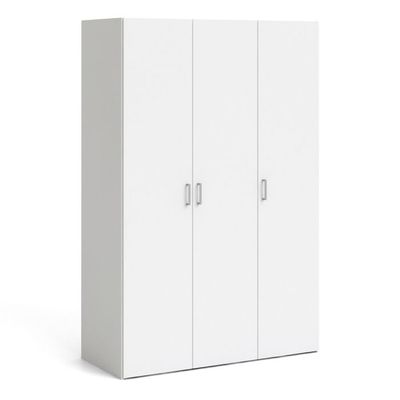 Wardrobe - SUFFOLK 3 Door Wardrobe White 115.8cm