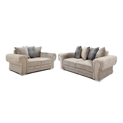 Verona Scatterback Grey 3 + 2 Seater Sofa