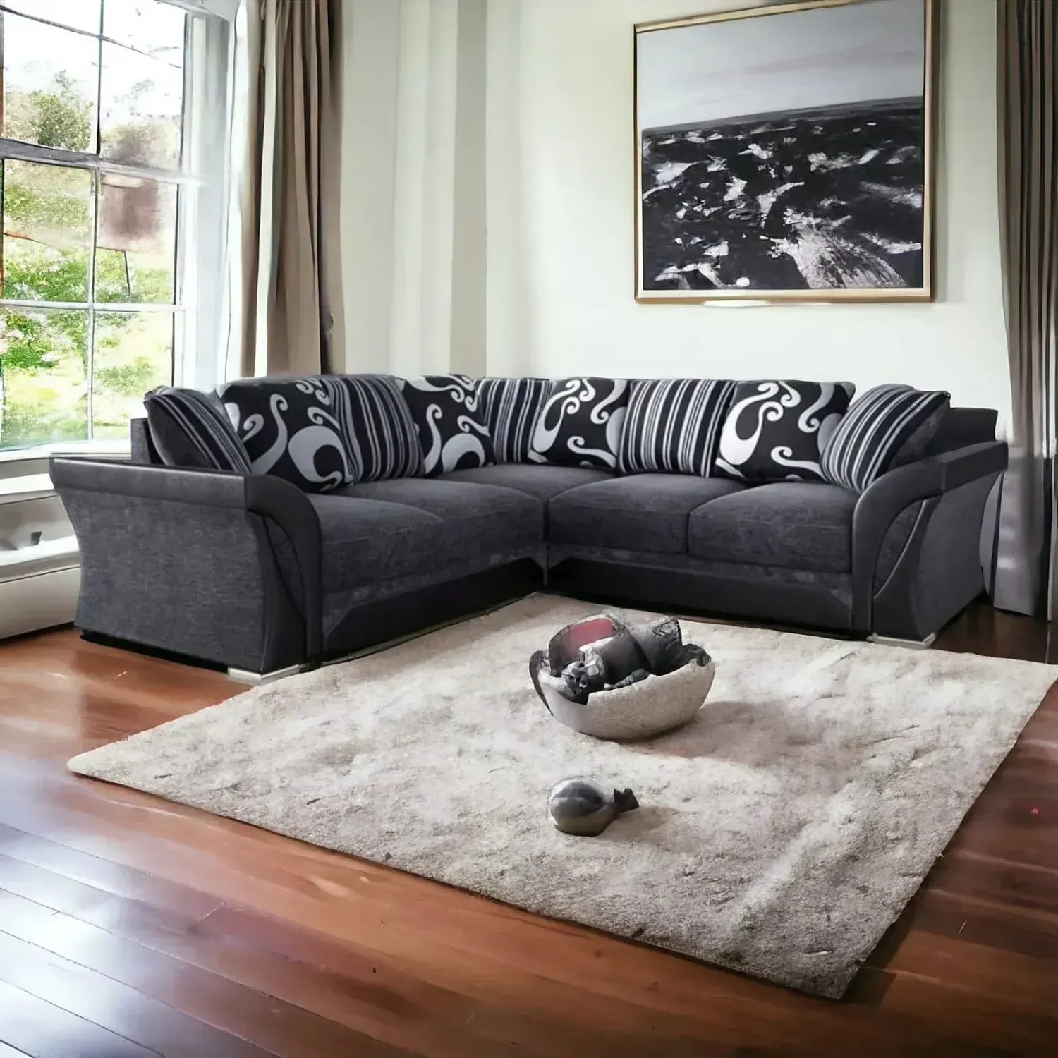 Shannon Corner Sofa- Chenille Fabric Luxury Sofa - 250 x 250cm