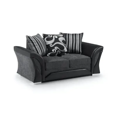 Shannon 2 Seater Sofa - Black &amp; Grey / Brown &amp; Beige
