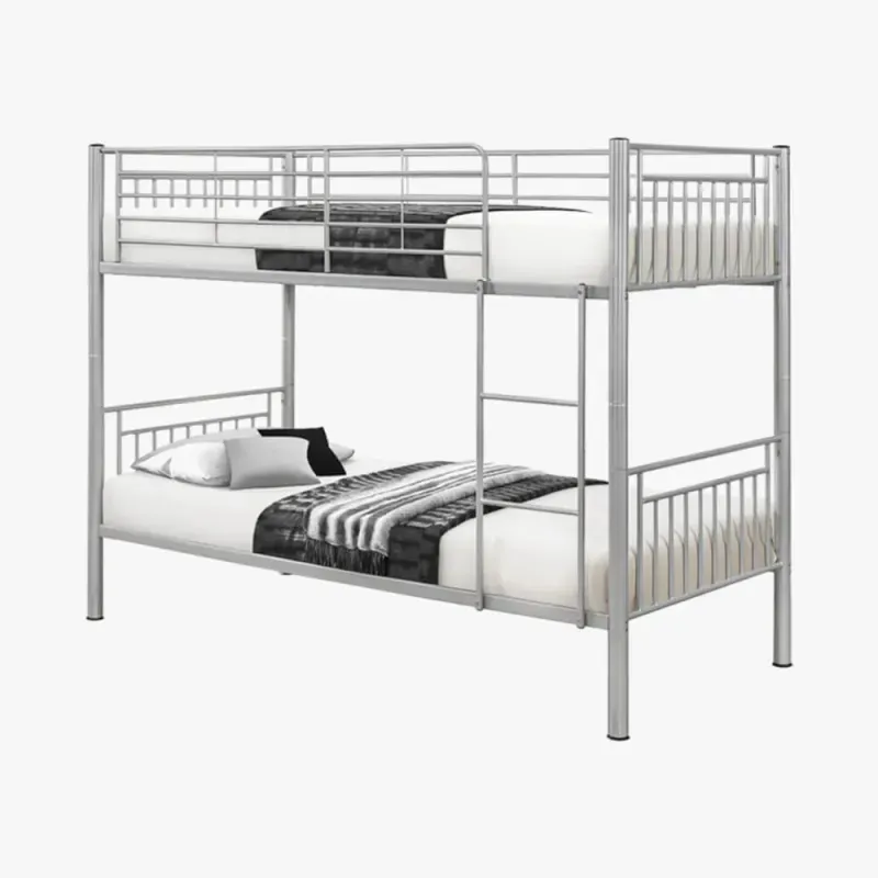 Strong &amp; Sturdy Single &amp; Trio Metal Bunk Beds - Black / Grey / White