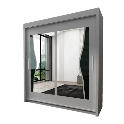 Batumi Double Mirror Sliding Door Wardrobe – Modern Bedroom Storage UK