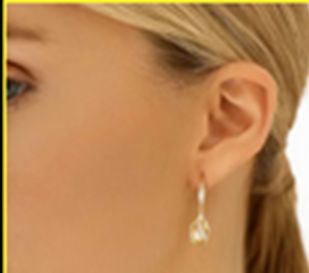 Ich liebe Dich - Perlen Diamant Ohrringe