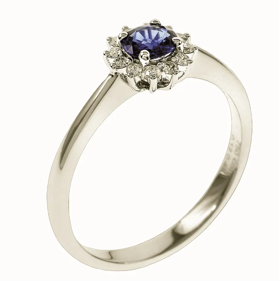 Celestra - Diamant - Saphir Ring 750 Weißgold