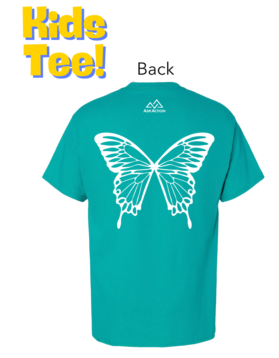 Kids Tee: Bee a Friend to Pollinators with Butterfly Wing Back