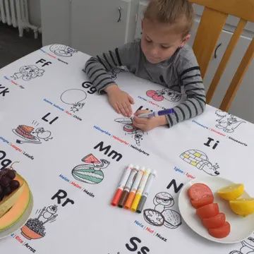 Alphabet - Multilingual Coloring Cloth