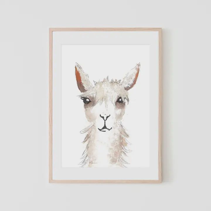 Alpaca Llama Nursery Artwork