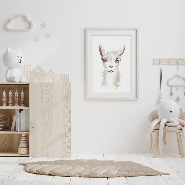 Alpaca Llama Nursery Artwork