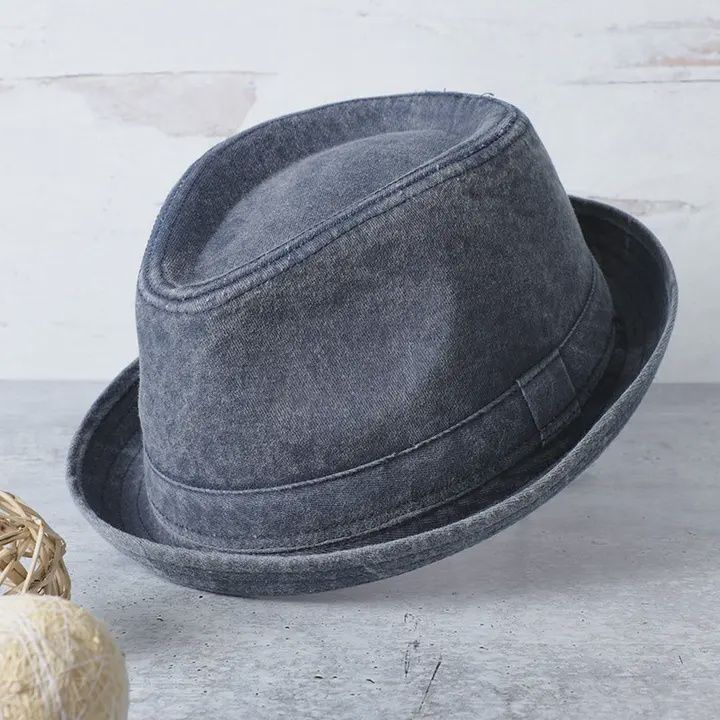 Cotton Porkpie Fedora Hat