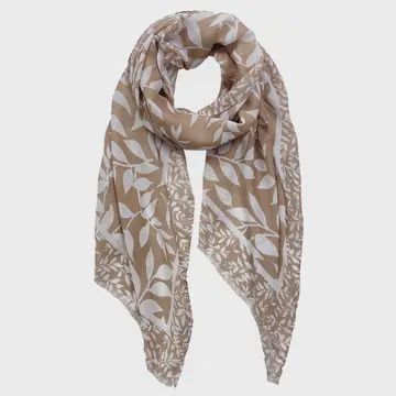Leaf Print Women Lightweight Scarves