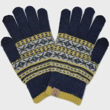 Aztec Patterned Knit Smart Touch Gloves