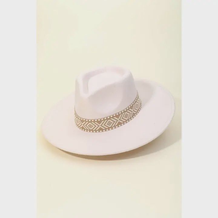 Boho Stripe Pattern Fedora