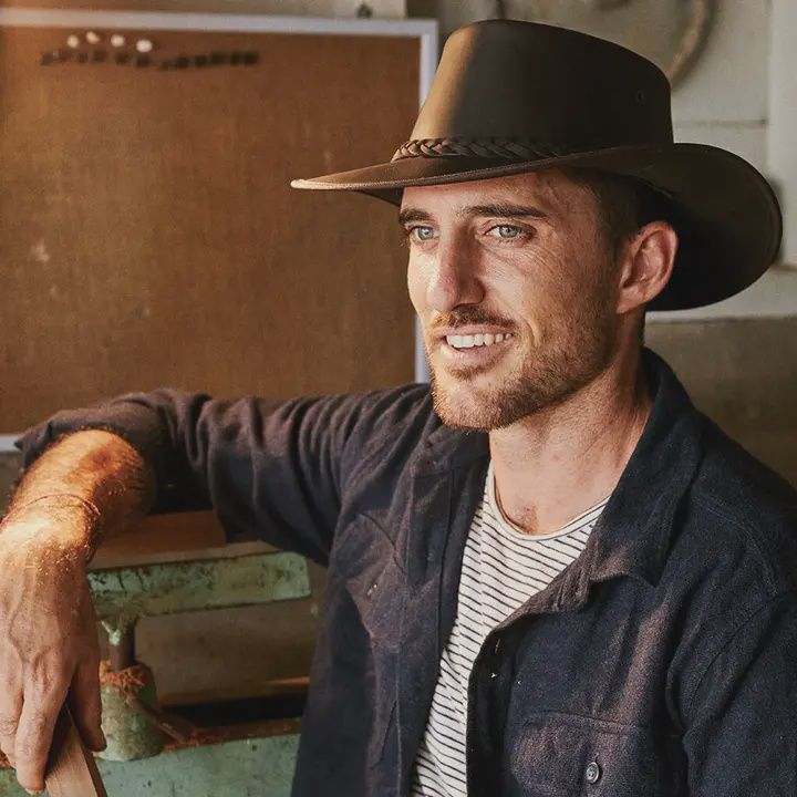 Lone Wolf Leather Hat