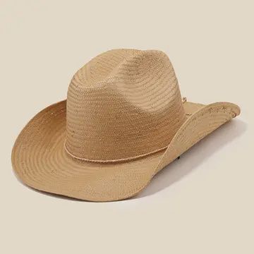Western Braided Straw Cowboy Hat
