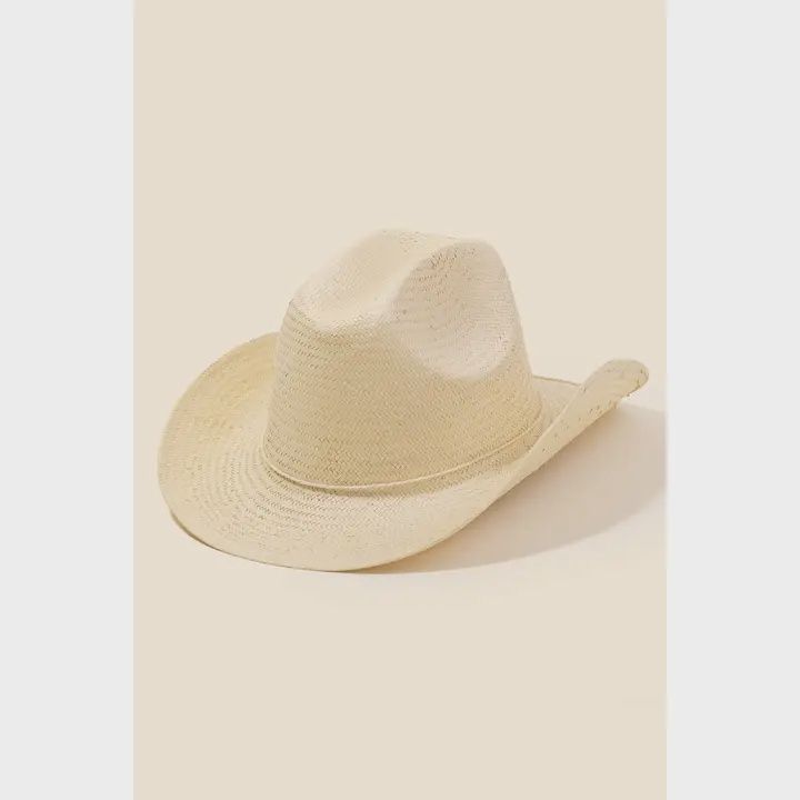 Western Braided Straw Cowboy Hat